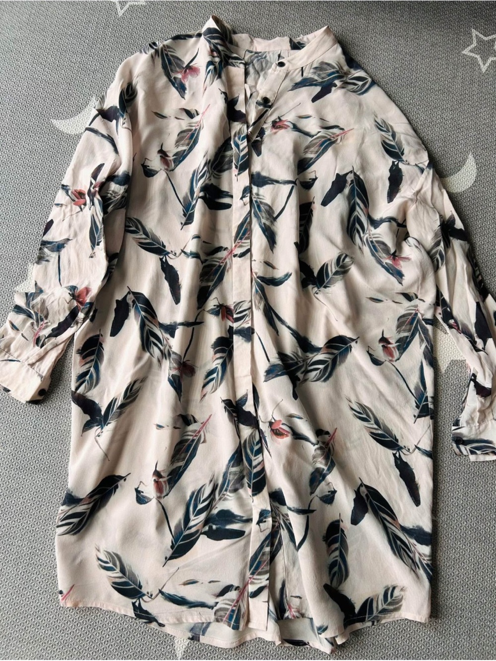 All Saints 100% Silk Button-Up Tunic